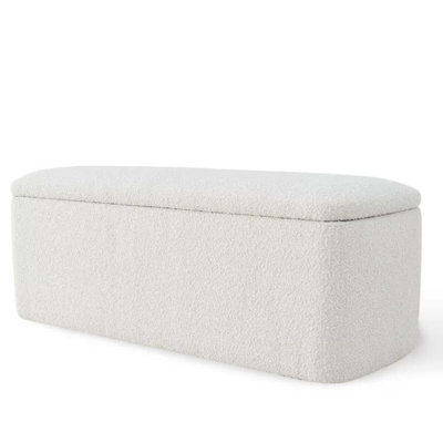 Banc de rangement rembourré en laine Cueva