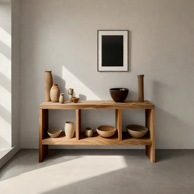 Console en bois massif 70,87 "