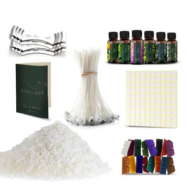 Soy Candle Making Kit with Dried Flowers - 50 Pieces - Candle Wax for  Candle Making - 2lbs Natural