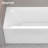 60" X 30" Alcove Soaking Acrylic Bathtub With Drain Non-slip Rectangular Skirt Tub in White-122921096