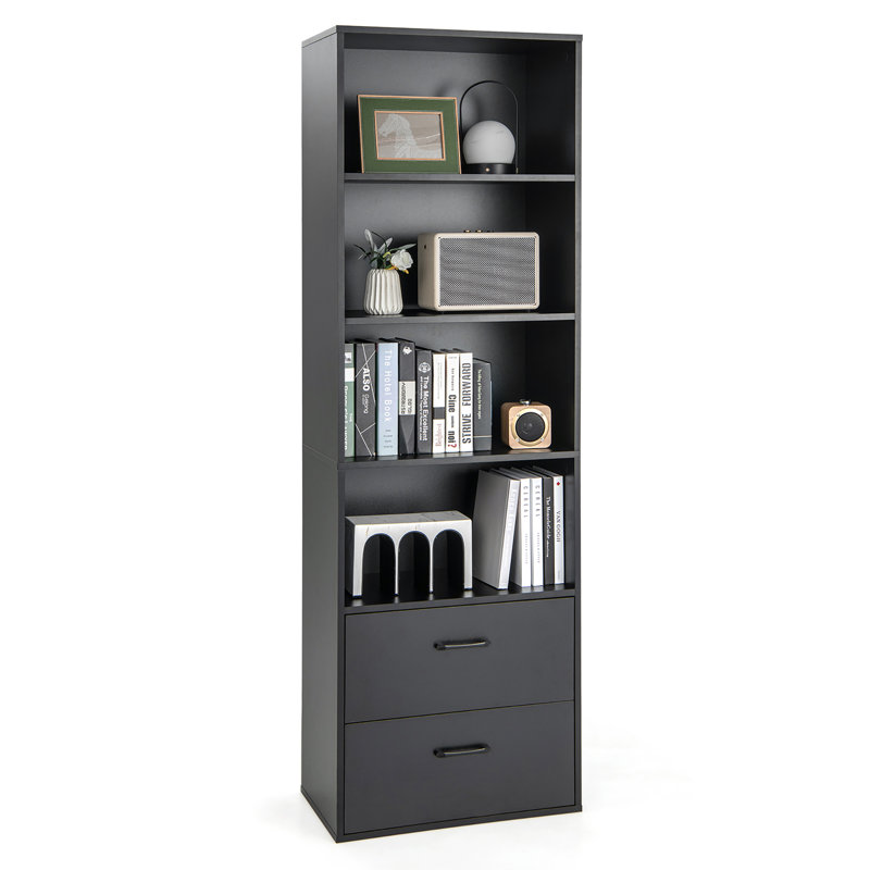 Aranea Bookcase Storage Bookcase, Black