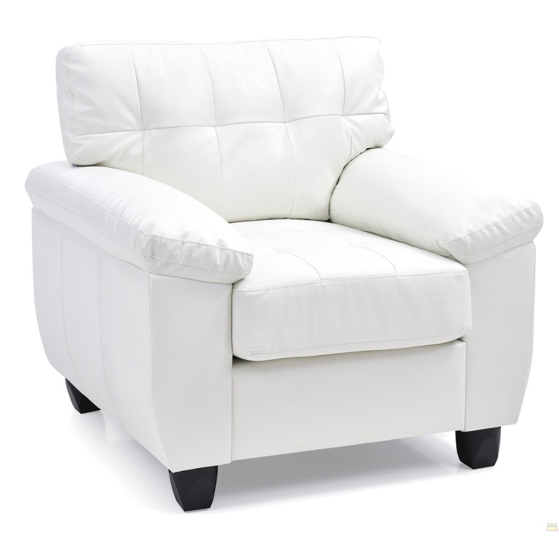 Chaise d'appoint chic et moderne en blanc, Blanc