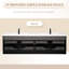 Meuble-lavabo double 72 po avec plateau en résine Leonelo-640498648
