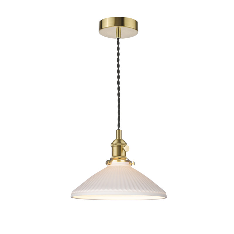 1 - Light Pendant, Natural Brass