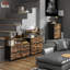 Abhiram Chest of Drawers Bedroom Fabric Dresser with 4 Drawers Rustic Brown