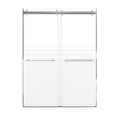 Brooklyn 58" W x 80" H Hinged Frameless Shower Door