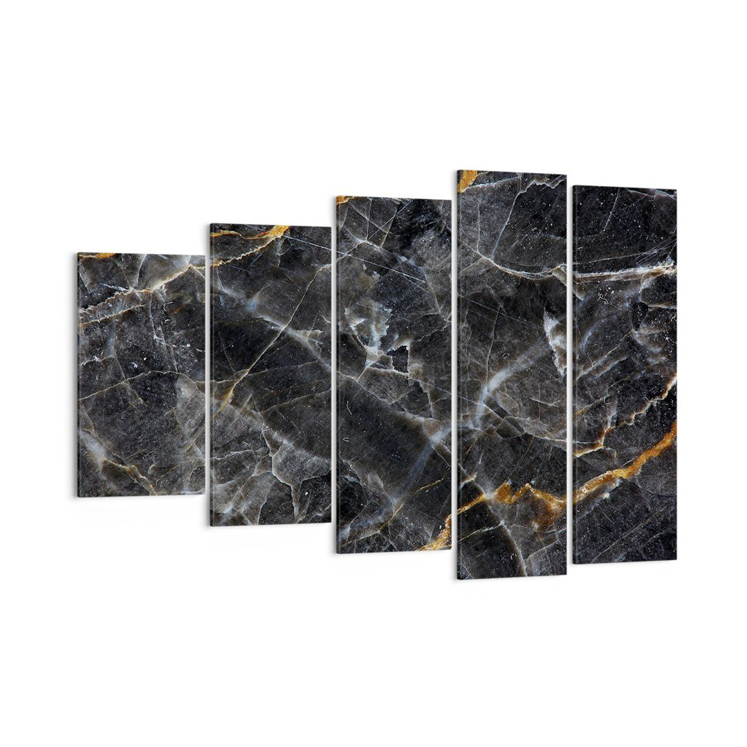 5-tlg. Leinwandbilder-Set Marble Stone