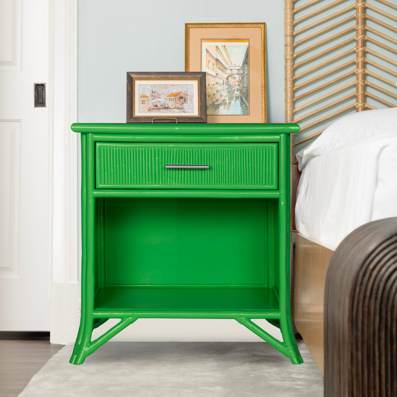Table de chevet 1 tiroir, Vert vif