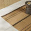 Rectangle Jaquelynn Striped Hand Loomed Recycled P.E.T. Area Rug in Valley Sand-1719822905