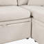 Canapé beige en chenille à accoudoirs carrés-654000342