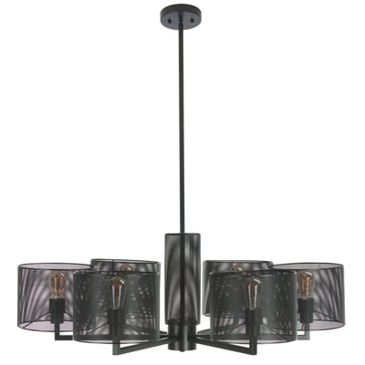 Meliora 6 - Light Metal Dimmable Cylinder Chandelier