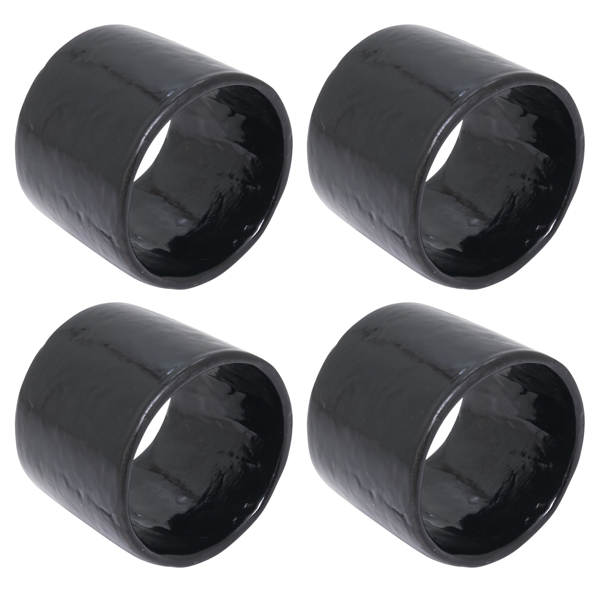 Radiant Capiz Napkin Ring (Set of 4), Black
