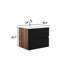 Meuble de salle de bain moderne de 24 po - Noir doux et noyer. Lavabo à débordement en céramique. Espace de rangement abondant, lavabo à fermeture silencieuse avec trop-plein. Fonctionnalité intérieure généreuse-120994547