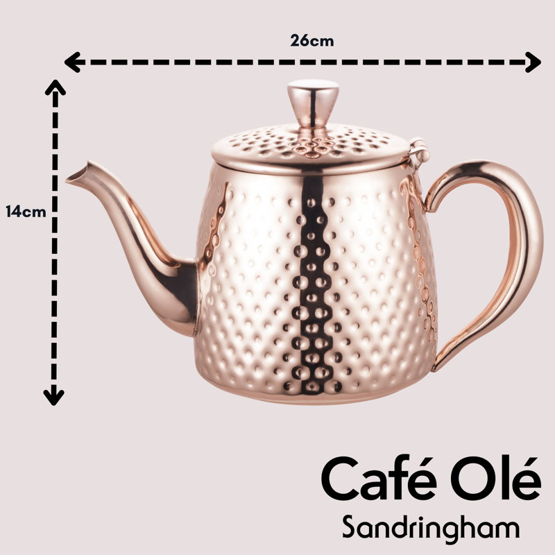 Grunwerg Café Olé Stainless Steel Dots, Copper, 1.35 L