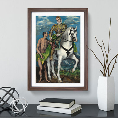 Saint Martin and the Beggar by El Greco - Picture Frame Painting
