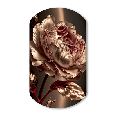 Portishead - Floral Cylinder Shape Assymterical Metal Wall Art