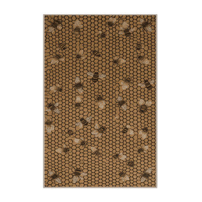 Machine Washable Nature Brown Area Rug