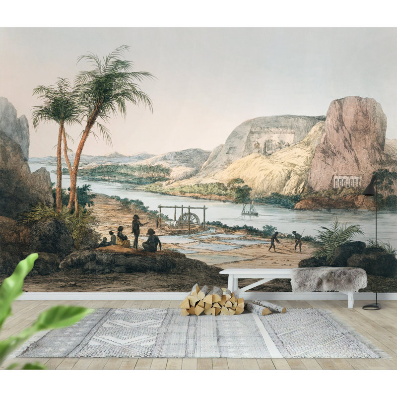 Papier peint amovible avec vue sur le lac, L 9 po x l 15 po