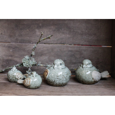 Stoneware Bird Figurine (Set of 4 Designs)