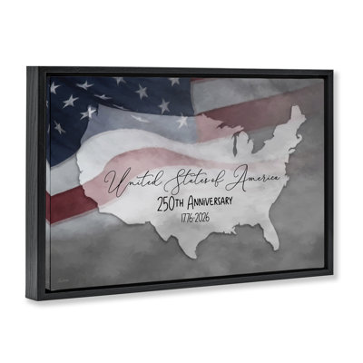 USA 250th Anniversary Floating Frame, design by Lori Deiter