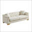 Canapé Chesterfield classique 84 po en velours 3 places avec têtes de clous dorées-132516594