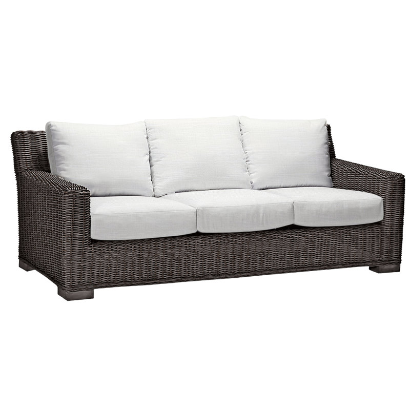 Canapé rustique tissé - Noyer noir, InsideOut® Rollo ‑ lin dentelle, Welt, Noir noyer