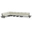 Hoyte 184.5'' Wide Wedge Aluminum with Cushions-88140402-88140404
