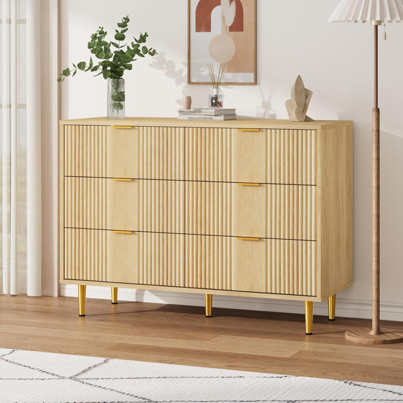 47cm W 6 - Drawer Chest of Drawers, Tan