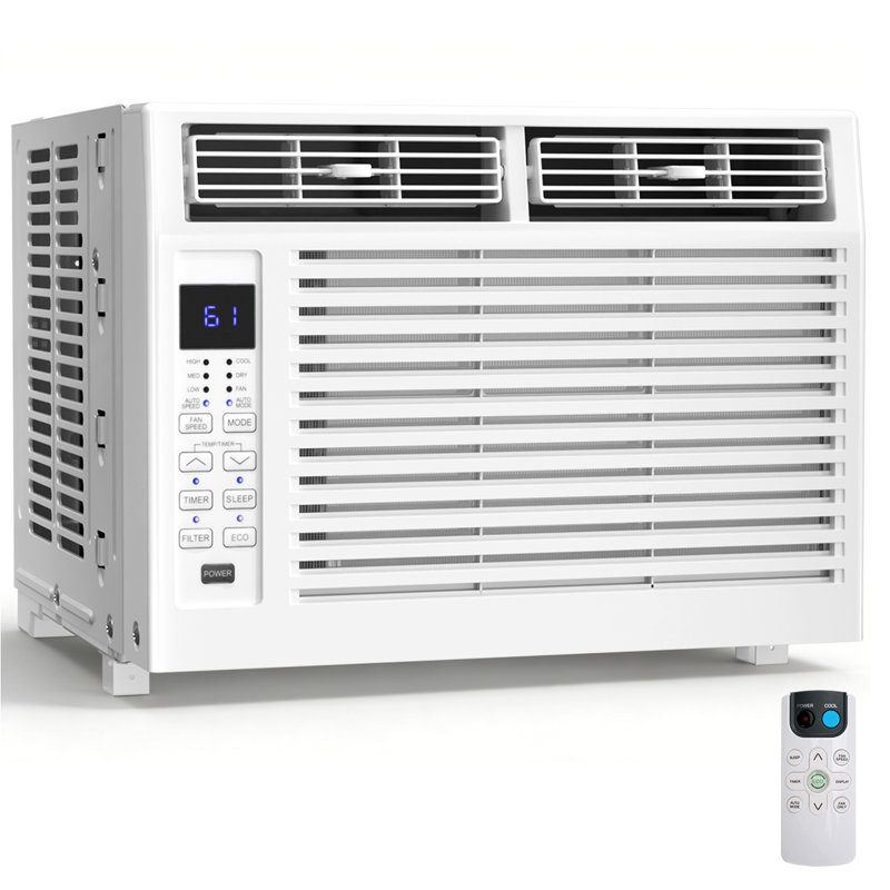 Climatiseur de fenêtre Electactic 6000 Btu, climatiseur 3 en 1 avec déshumidificateur, pièces jusqu'à 250 pieds carrés Ft., Quiet