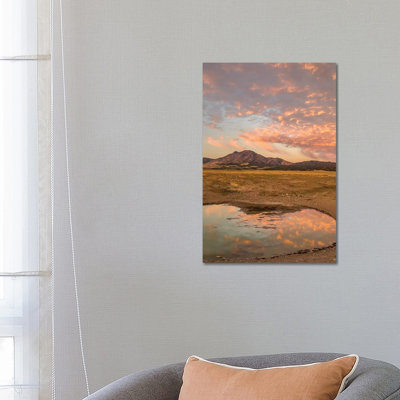 USA, Utah, Tooele County. Sunrise at a waterhole. 1 Piece Wrapped Canvas Wall Art