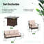 Ensemble de conversation avec foyer Arwand-88134944