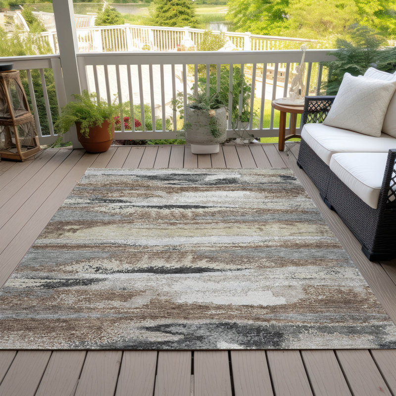 Tapis rectangulaire Aleighna avec envers antidérapant, Rectangle 10 pi x 14 pi