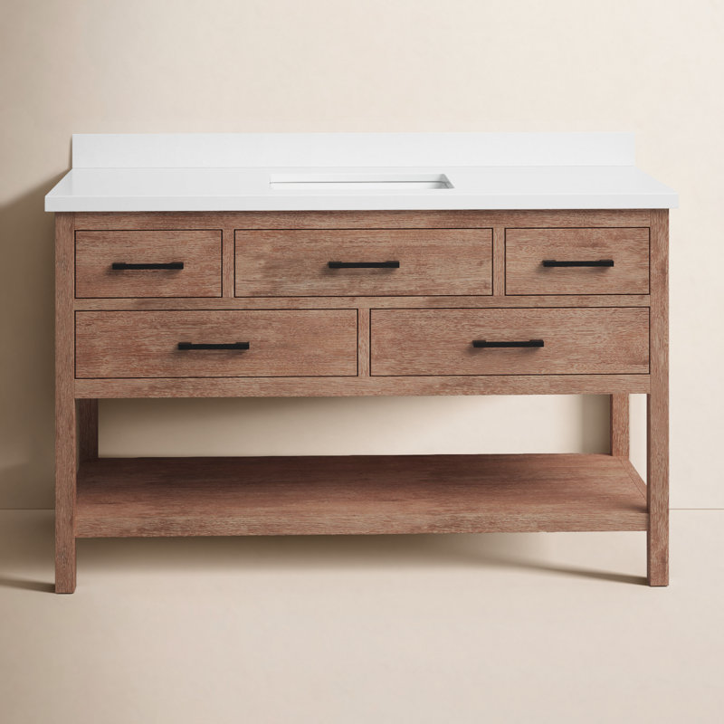 Betty 55'' Single Bathroom Vanity with Quartz Top
