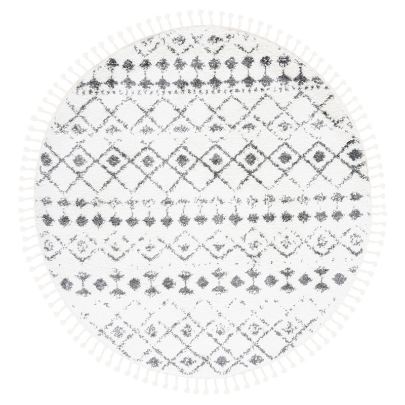 Tapis à poils longs Triplett, Rond 9 pi