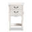 Deanthony 2-Drawer Nightstand in White Finish With Brass Handles, 31.1'' H X 18.9'' W X 13.78'' D