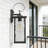 Outdoor Wall Sconce With Water Glass Shade - Hardwired Exterior Lighting For Porch, Garage, And Patio - Salt-Resistant Aluminum Housing - Adjustable Mount - Includes 2 Pack