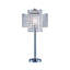 Lampe de table haute 26 po à 2 niveaux avec port USB et prise de charge 26 po - Lampe de chevet moderne argentée pour le salon de la chambre à coucher