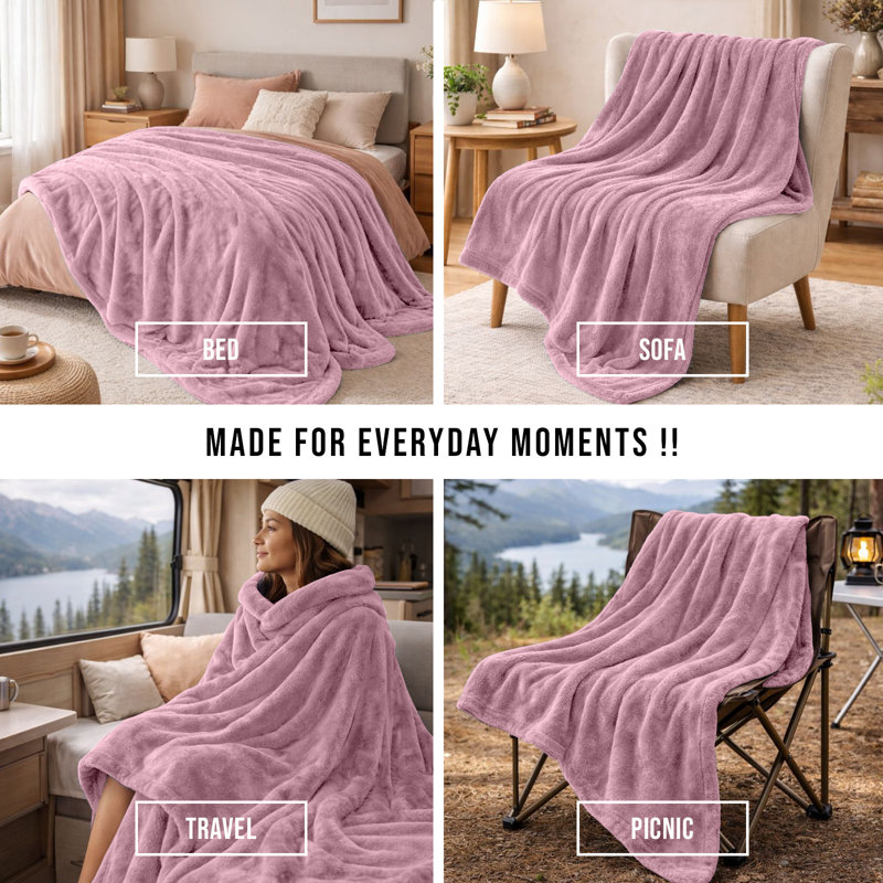 Machine Woven Throw Blanket, 220cm x 240cm