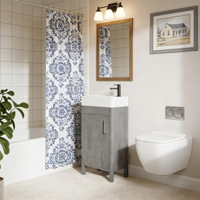 16" Bathroom Vanity with Sink and Cabinet for Bathroom, Freestanding