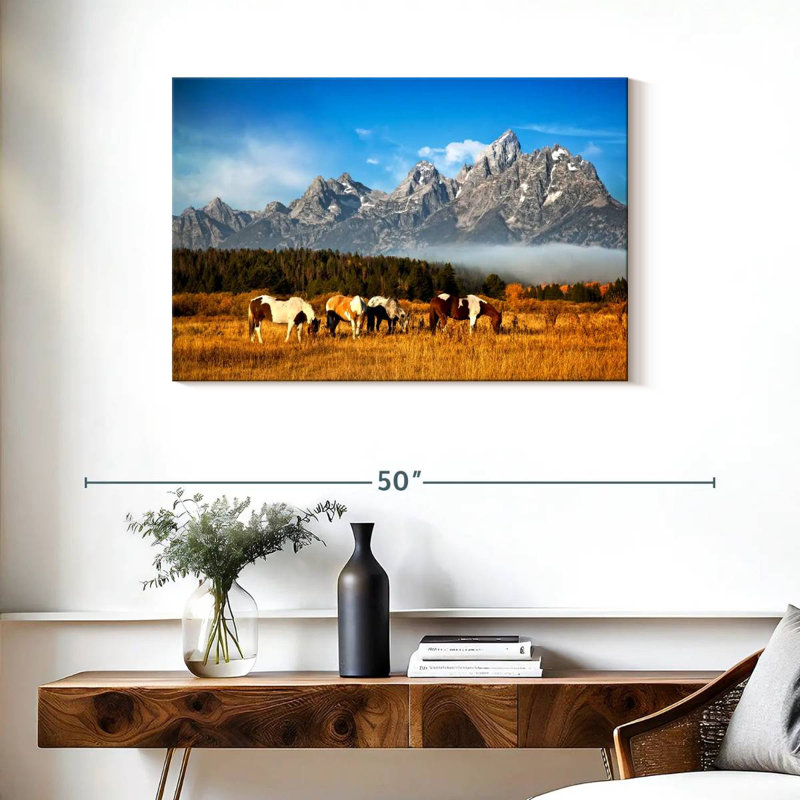 Brampt Appalachian Horses Grazing, 24" H x 36" W