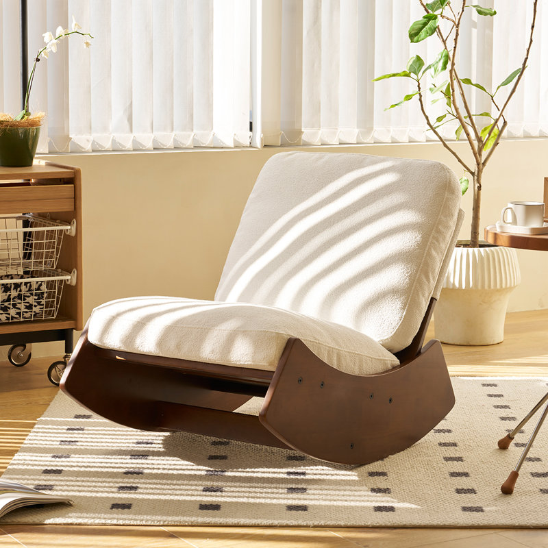 Comfortable Glider Rocking Chair, Beige