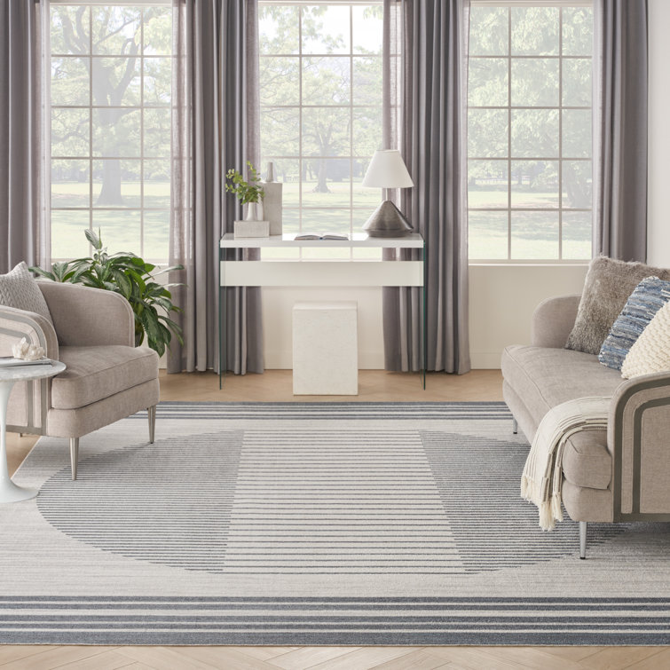 Laurel Foundry Modern Farmhouse Cinderford Stripe Flatweave Performance  Ivory Machine Washable Area Rug & Reviews