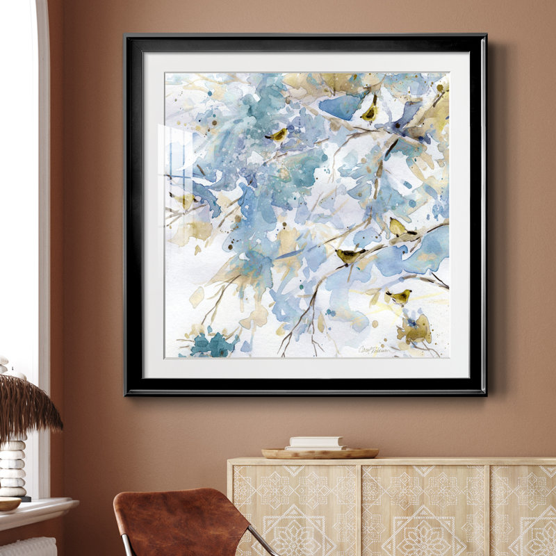 Topaz Spring II - peinture encadrée, H 30,5 po x l 30,5 po x P 1,5 po, Papier encadré noir
