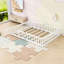 Queen Size Floor Bed With Guardrails And Slats-217524951