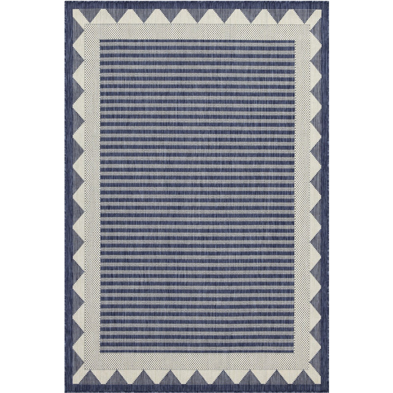 Blue Area Rug - Sunshine Gchar2013 7Ft. 10In. X 10Ft. 3In., Polypropylene, , Stain For Indoor/Outdoor  Living Room, Patio, Deck 3In. Blue, Stain-, Indoor And Outdoor Living