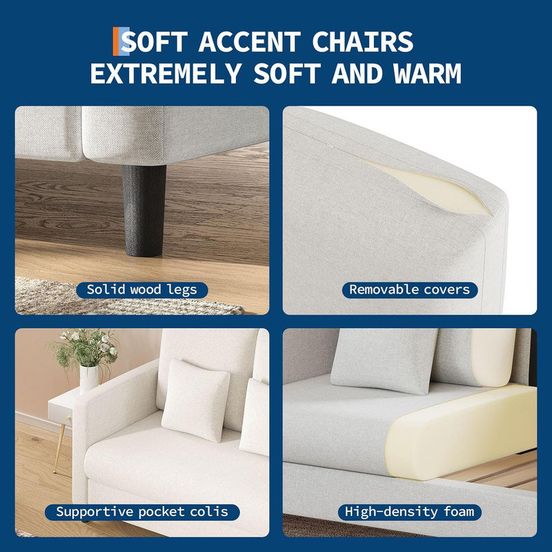 Canapé d'appoint Boneless, Beige