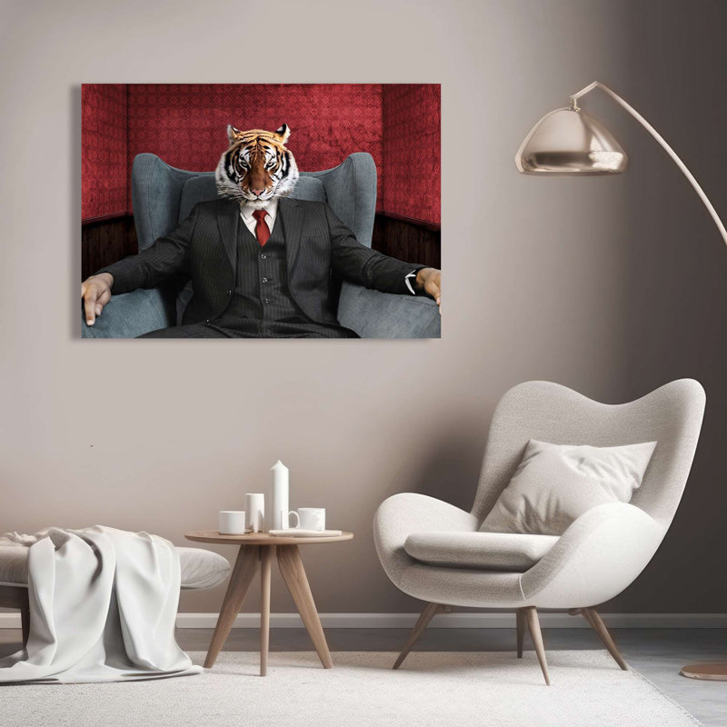 El Tigre 1 Piece Wrapped Canvas Wall Art, 90cm H x 120cm W x 4cm D