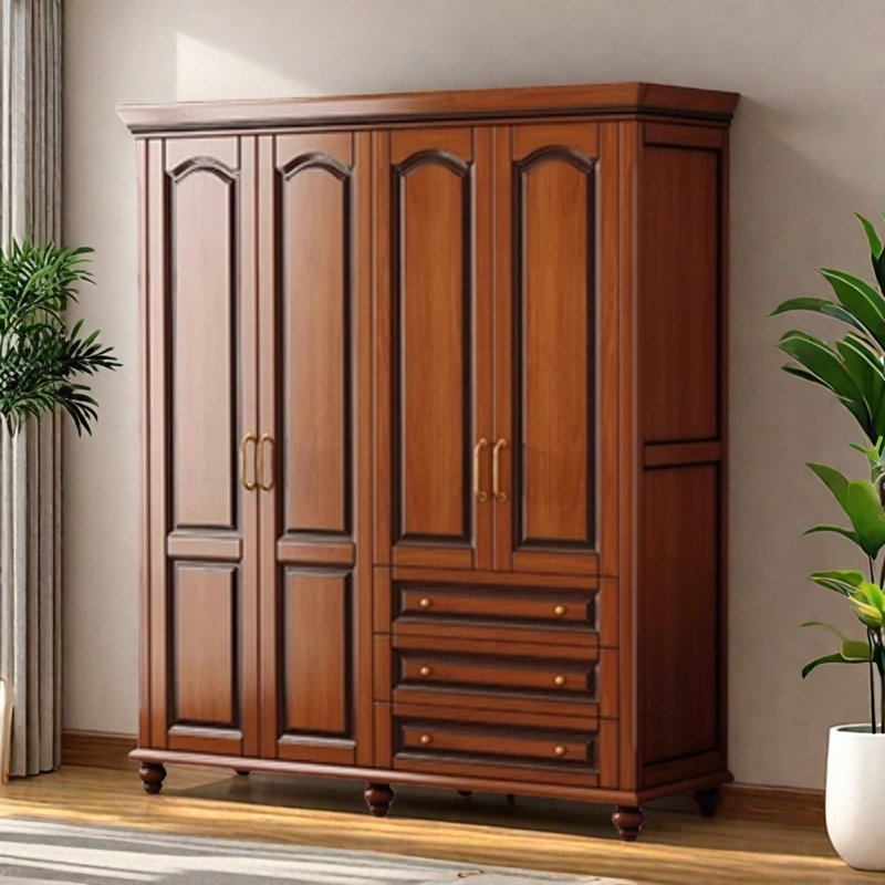 Garde-robe de luxe rétro American Light Brown