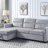 Phenex Seaside Style Reversible Sleeper Sectional Sofa-112132356