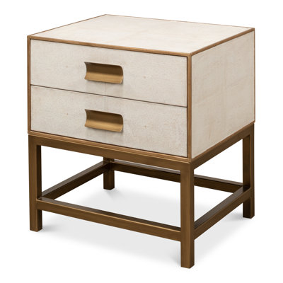 Table de chevet 2 tiroirs Shagreen